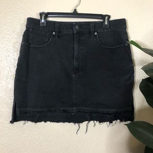 Madewell Black Denim Skirt